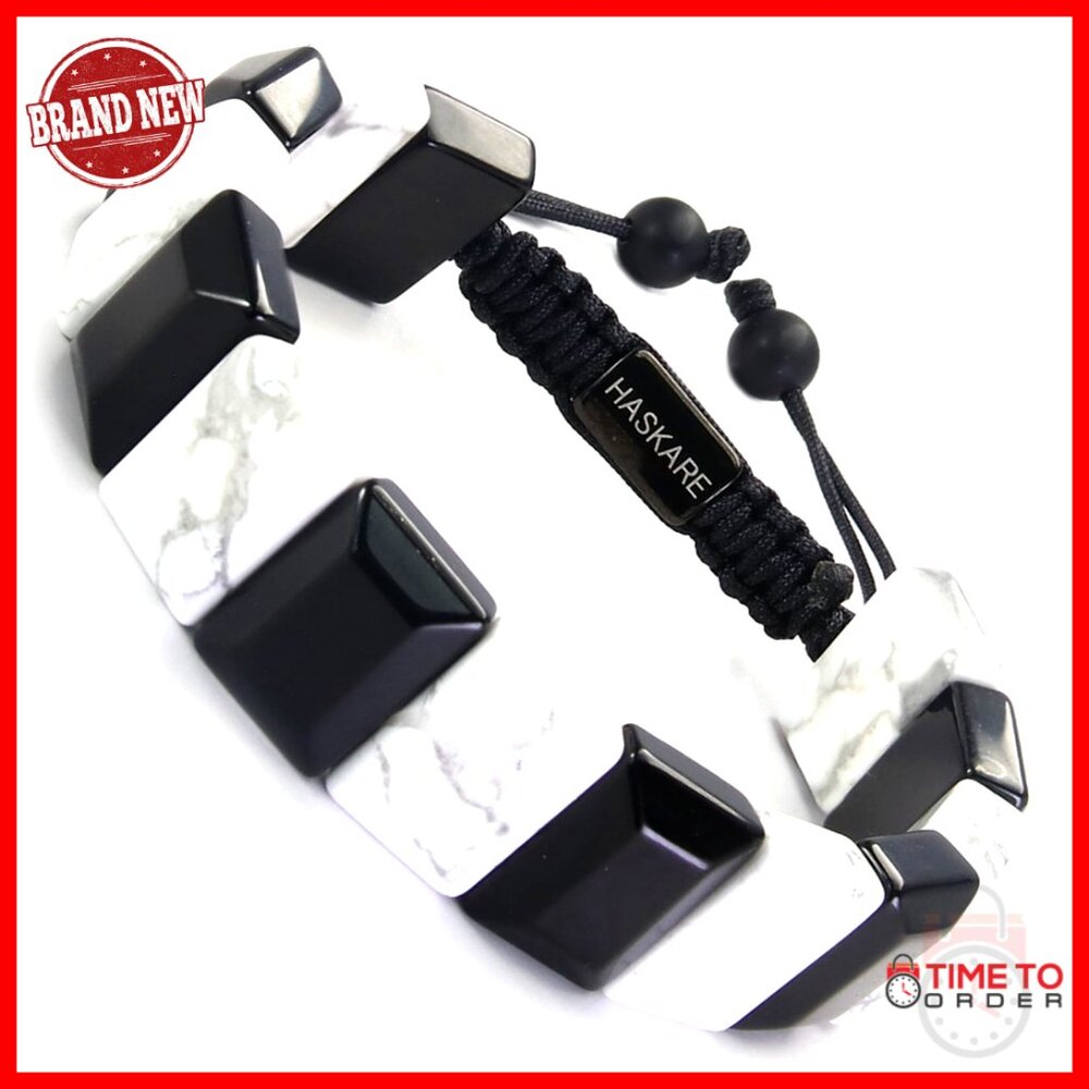 Men's Adjustable Tiger Eye Obsidian Crystal Bracelet with Drawstring Closure